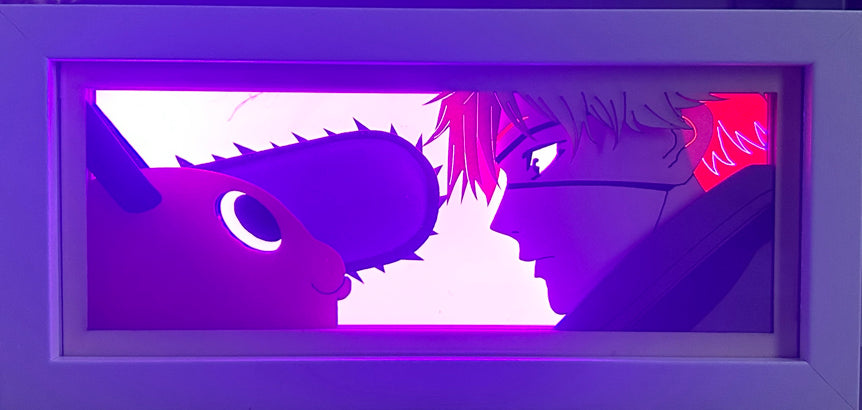 Chainsaw Man - Denji & Pochita Light Box (Shipping Calculated At Checkout)