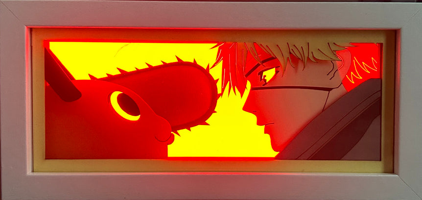 Chainsaw Man - Denji & Pochita Light Box (Shipping Calculated At Checkout)