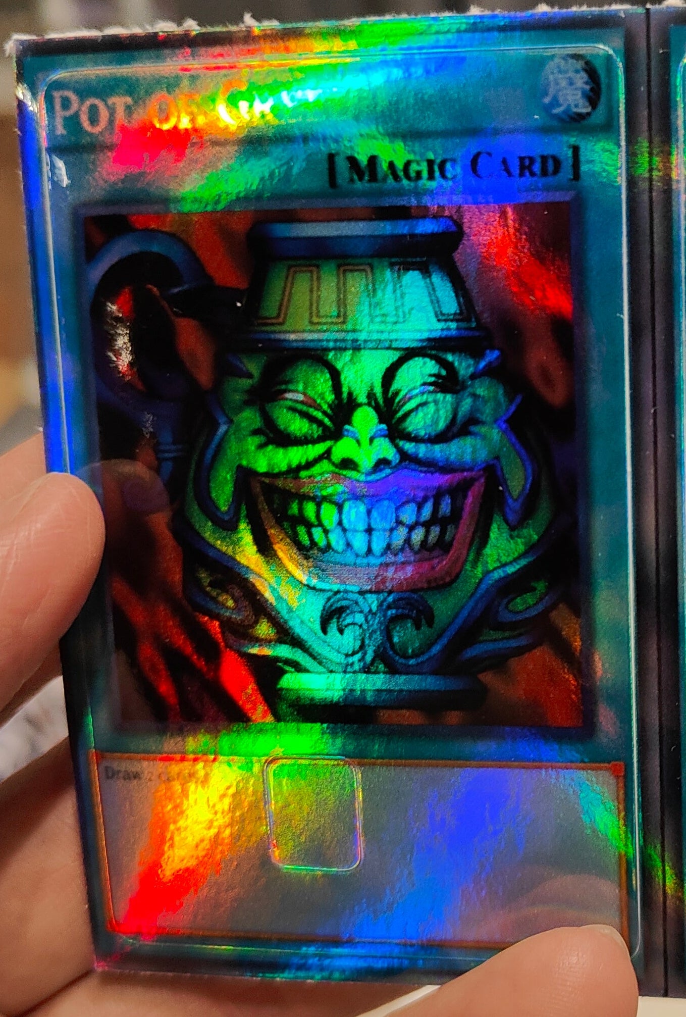 YuGiOh - Pot of Greed Holographic Credit Card Sticker (Please Read Des Flying Raijin Expo YuGiOh - Pot of Greed Holographic Credit Card Sticker (Please Read Des Flying Raijin Expo
