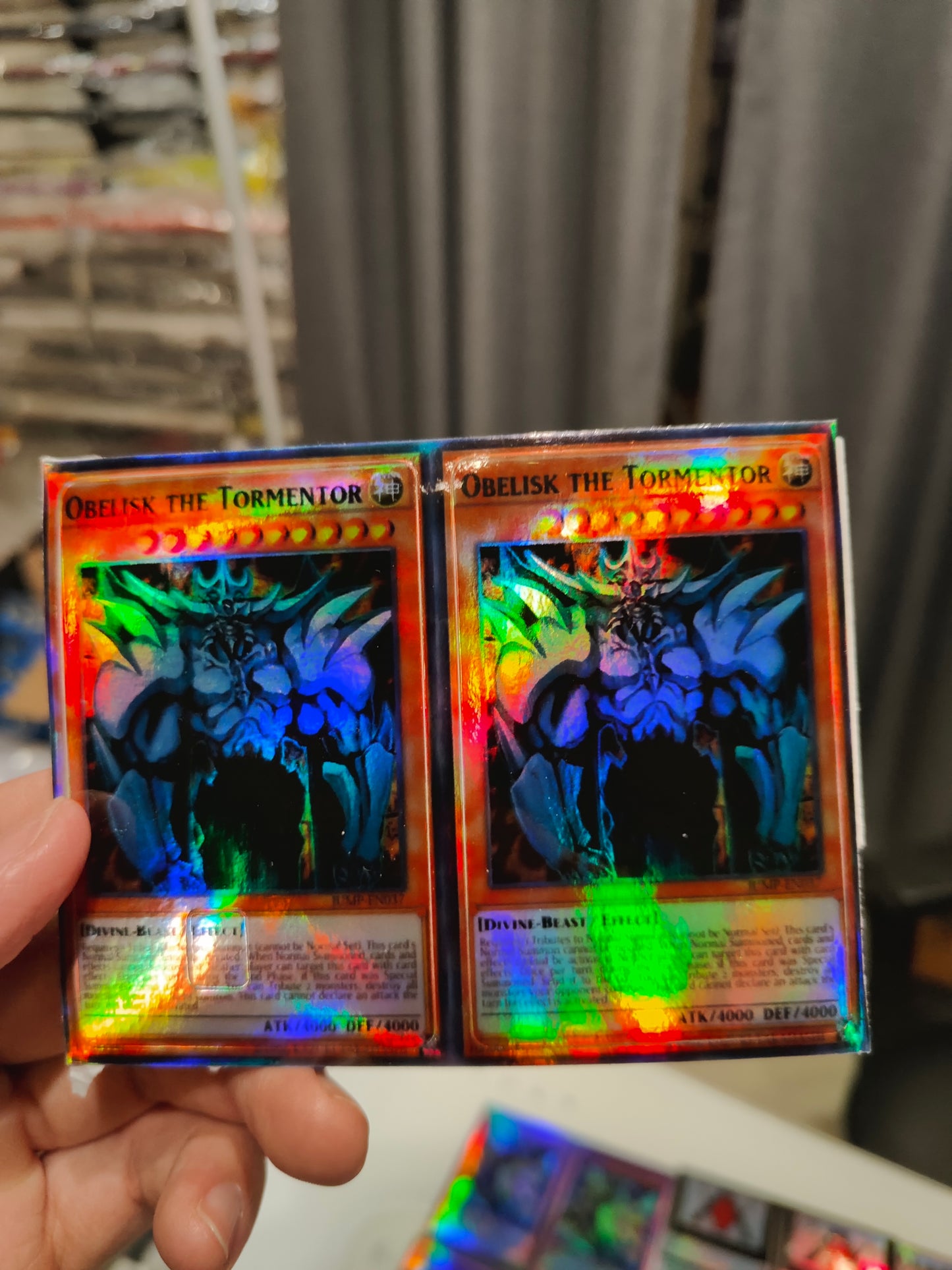 YuGiOh - Obelisk The Tormentor Holographic Credit Card Sticker (Please Read Description)