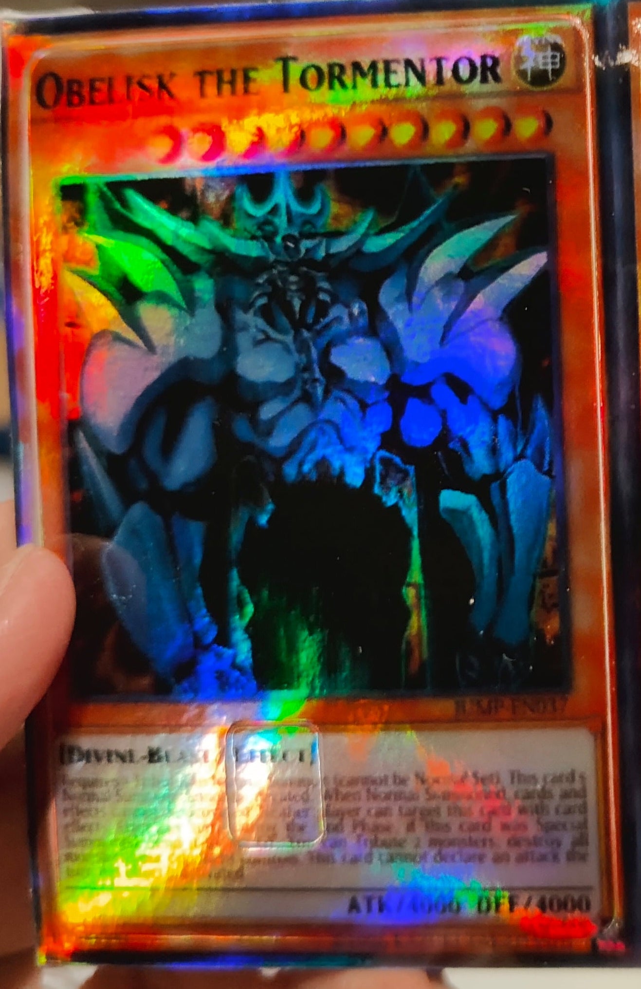 YuGiOh - Obelisk The Tormentor Holographic Credit Card Sticker (Please Flying Raijin Expo YuGiOh - Obelisk The Tormentor Holographic Credit Card Sticker (Please Flying Raijin Expo