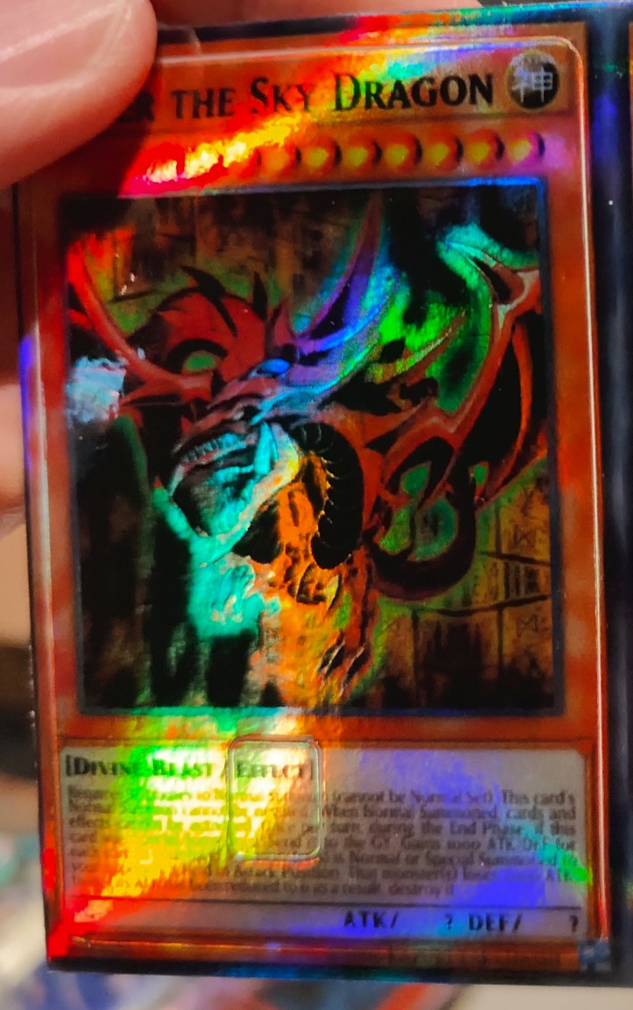 YuGiOh - Slifer The Sky Dragon Holographic Credit Card Sticker (Please Flying Raijin Expo YuGiOh - Slifer The Sky Dragon Holographic Credit Card Sticker (Please Flying Raijin Expo