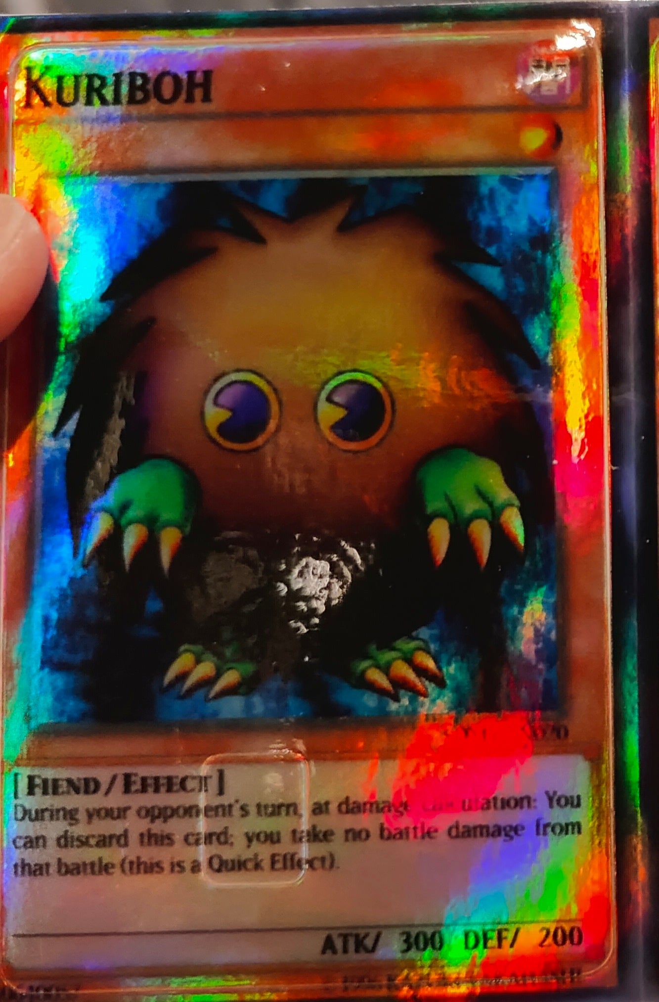 YuGiOh - Kuriboh Holographic Credit Card Sticker (Please Read Descript Flying Raijin Expo YuGiOh - Kuriboh Holographic Credit Card Sticker (Please Read Descript Flying Raijin Expo