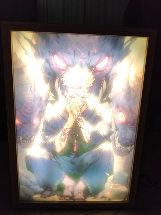 Jujutsu Kaisen - Sukuna Style 1 Light Up Frame Art Portrait