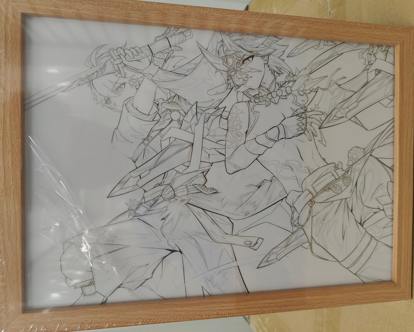 Genshin Impact - Kazuha Light Up Frame Art Portrait