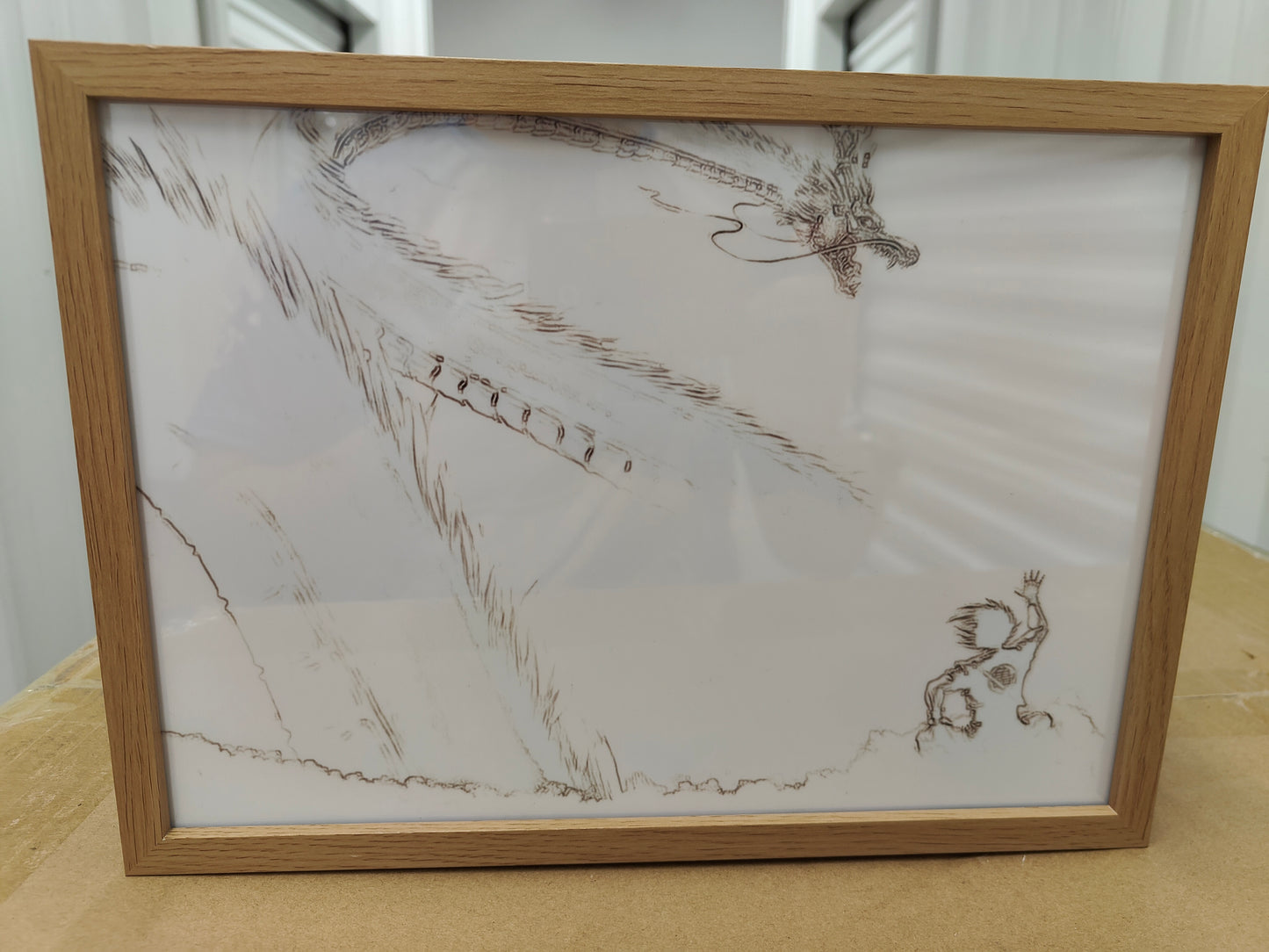 Dragon Ball - Goku And Shenron Light Up Frame Art Portrait