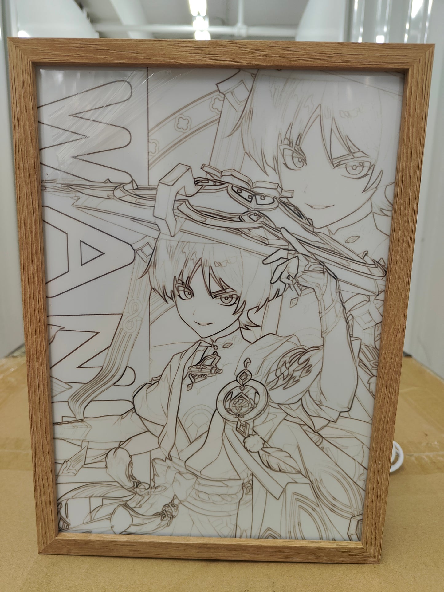 Genshin Impact - Wanderer Style 2 Light Up Frame Art Portrait