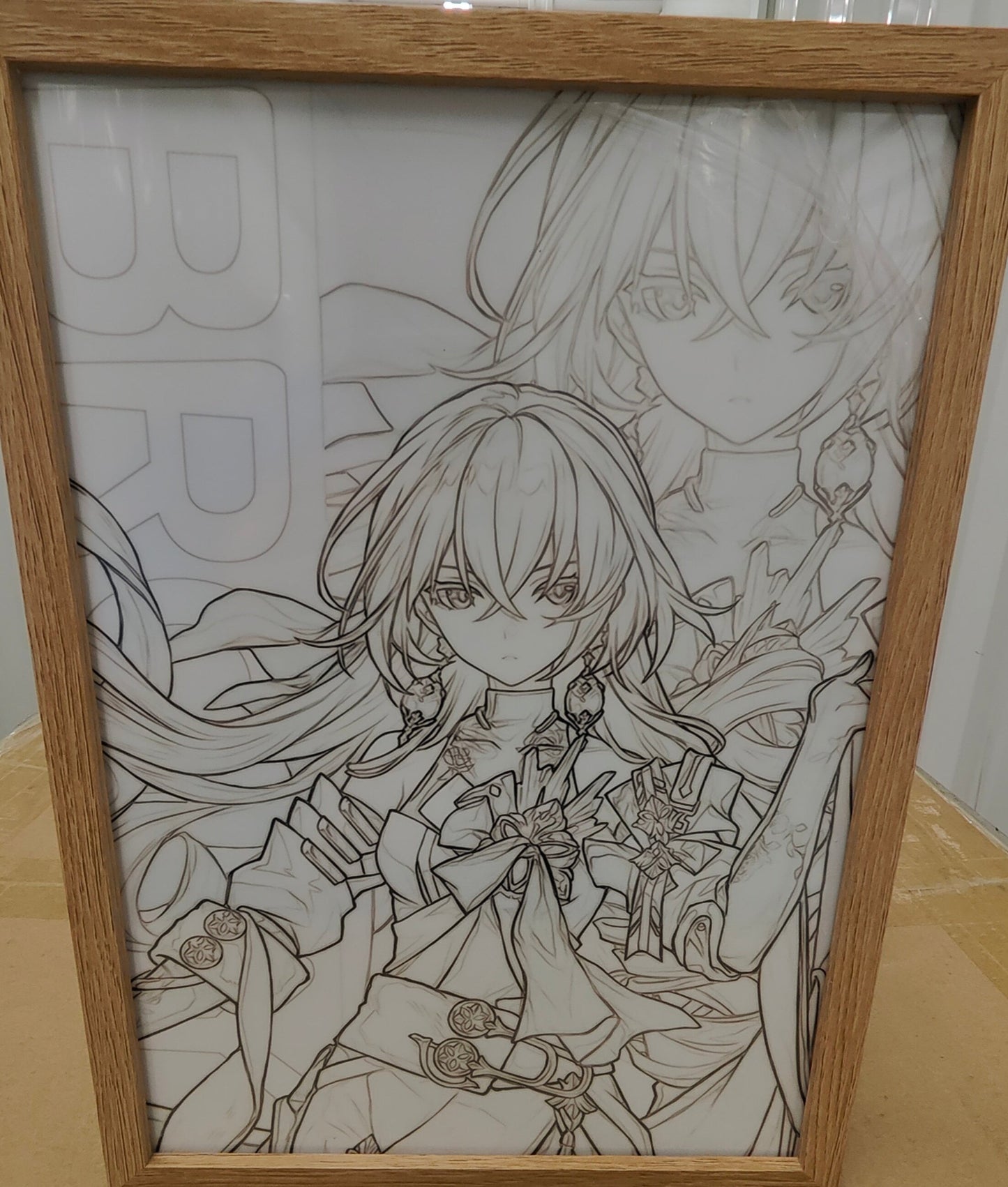 Honkai Star Rail HSR - Bronya Light Up Frame Art Portrait