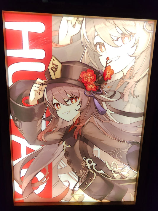 Genshin Impact - Hu Tao Style 1 Light Up Frame Art Portrait