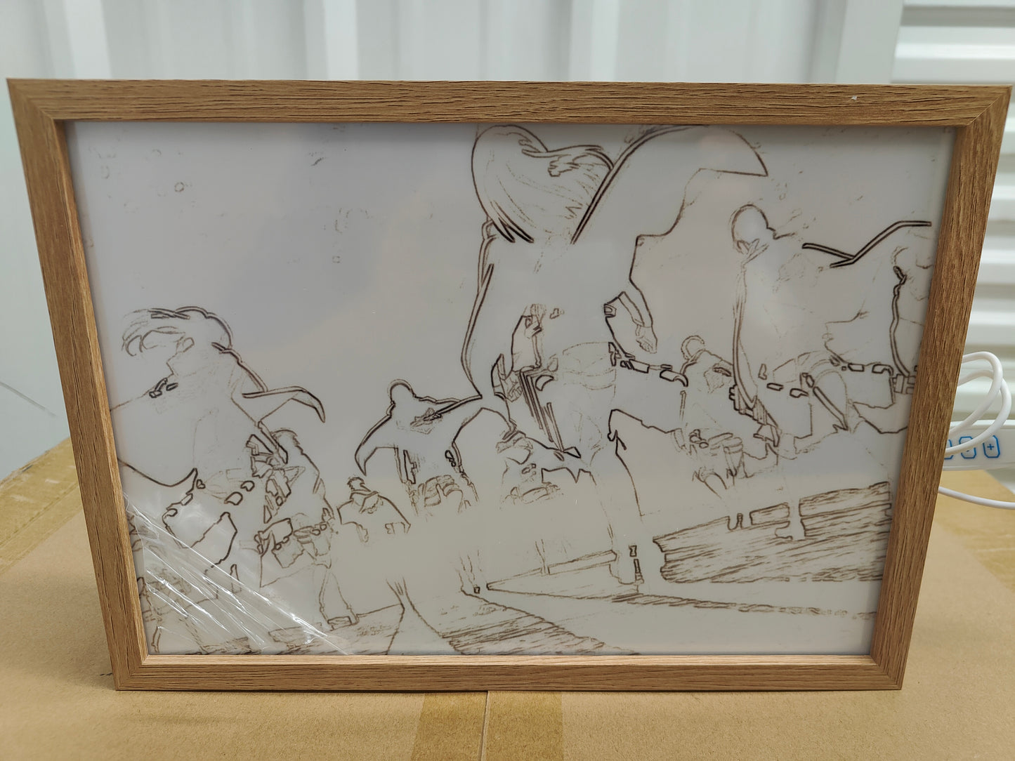 Attack on Titan - Cast Style A Light Up Frame Art Portrait