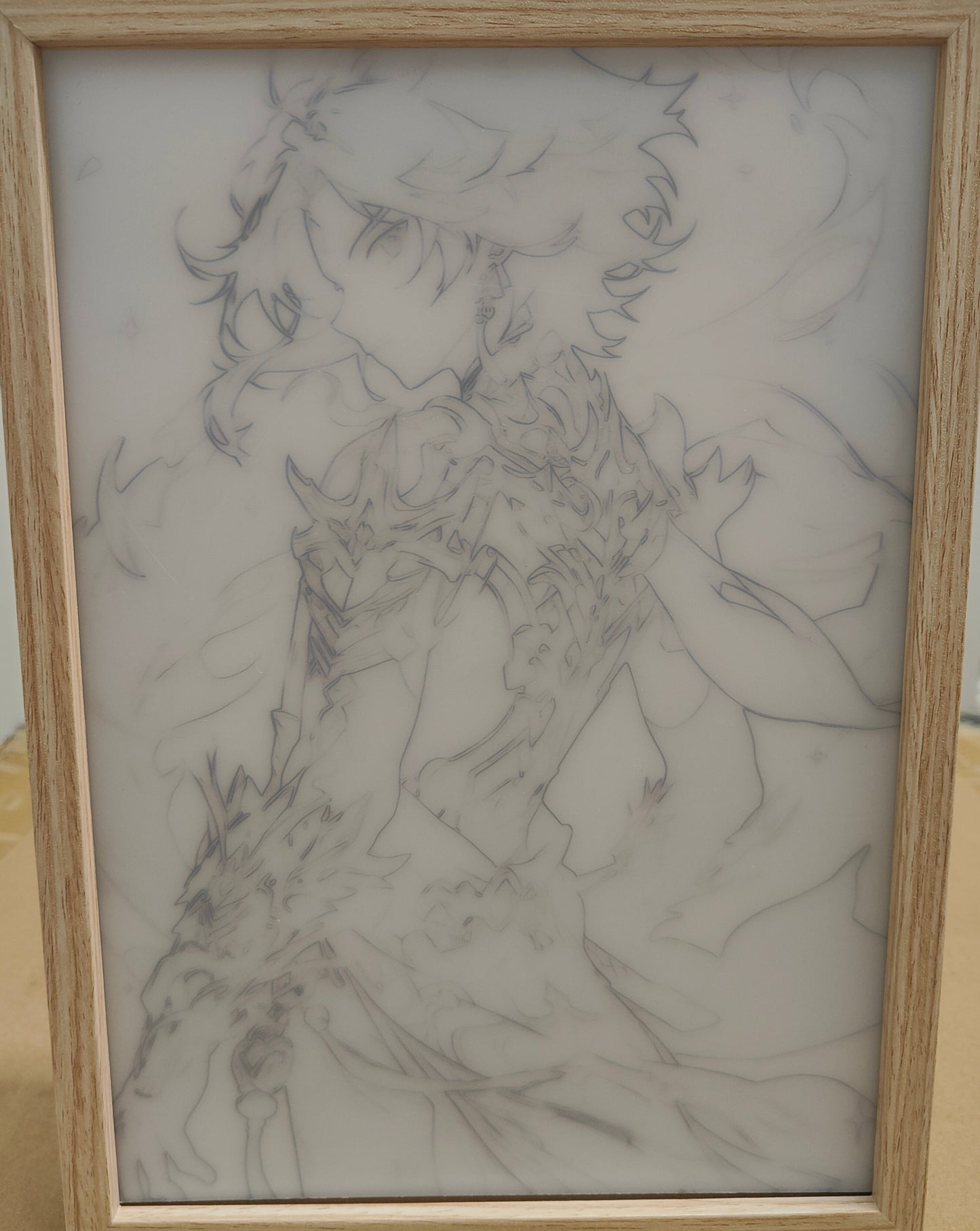 Genshin Impact - Xiao Light Up Frame Art Portrait