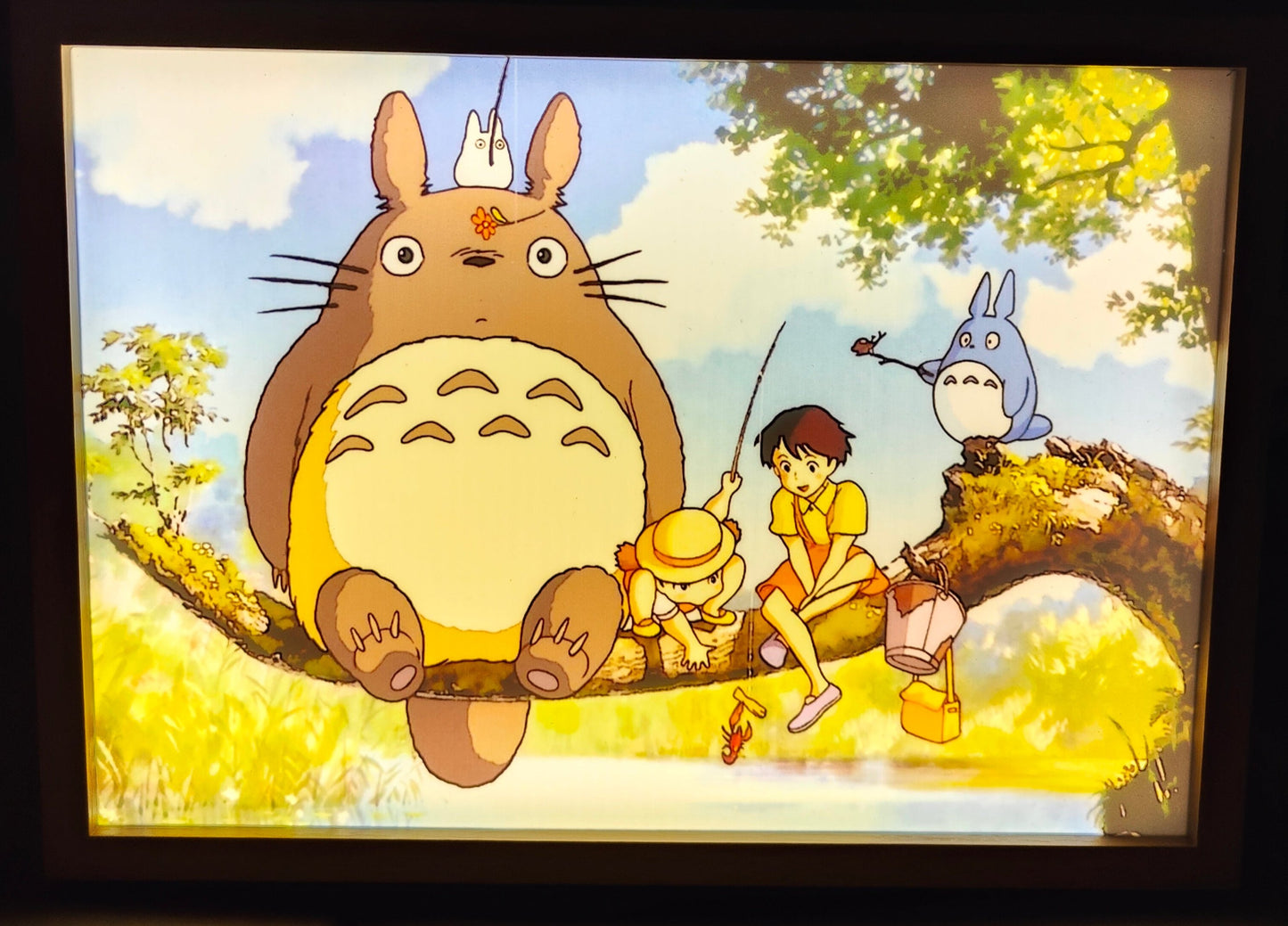 Studio Ghibli - Totoro Style 3 Light Up Frame Art Portrait