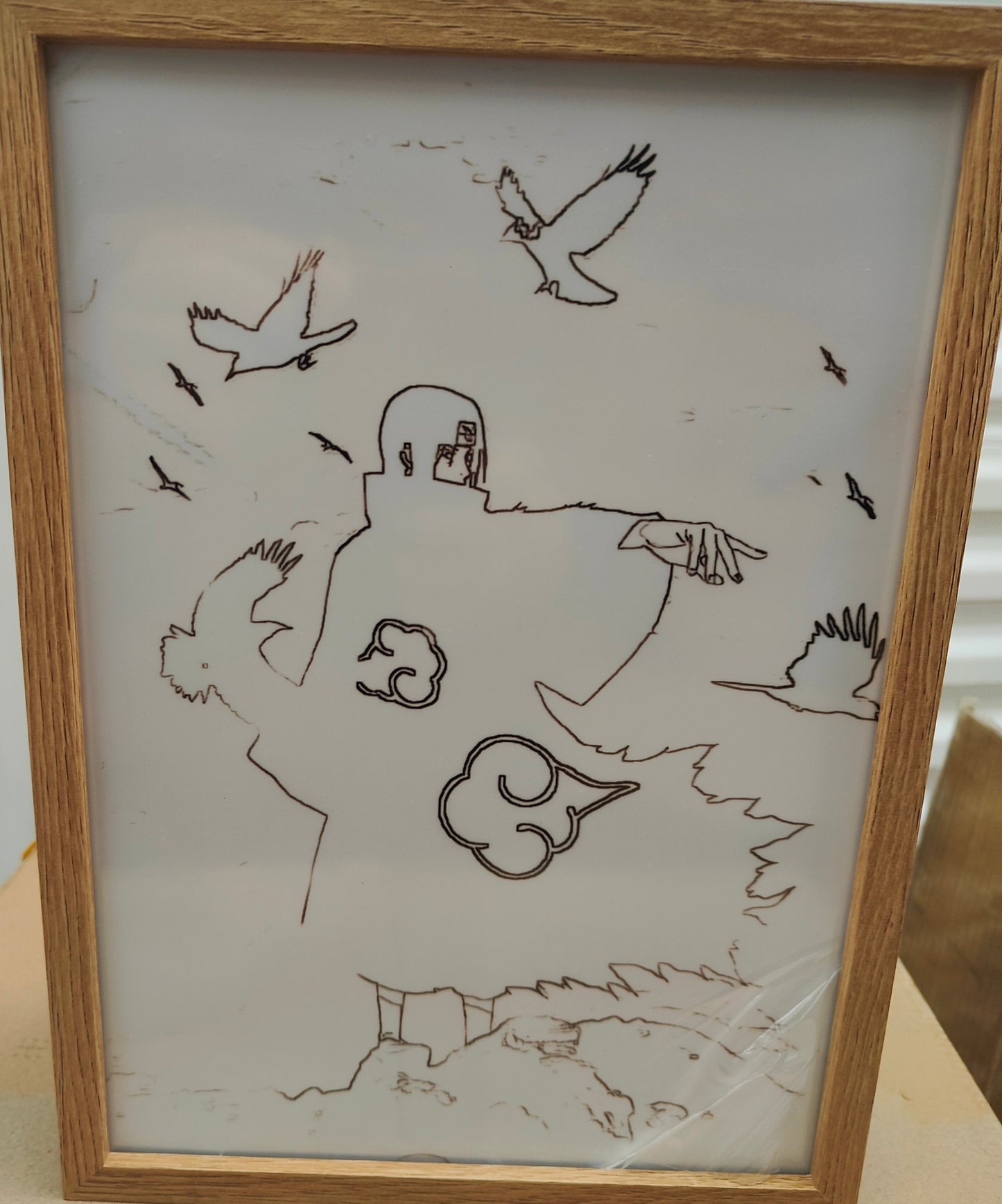 Naruto Shippuden - Itachi Style 1 Light Up Frame Art Portrait