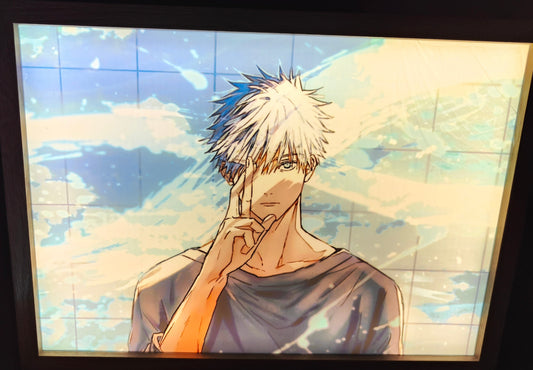 Jujutsu Kaisen - Gojo Style 2 Light Up Frame Art Portrait