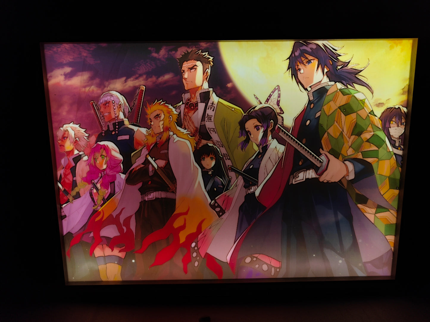 Demon Slayer - Hashiras Style A Light Up Frame Art Portrait