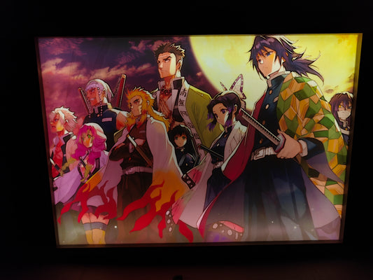 Demon Slayer - Hashiras Style A Light Up Frame Art Portrait