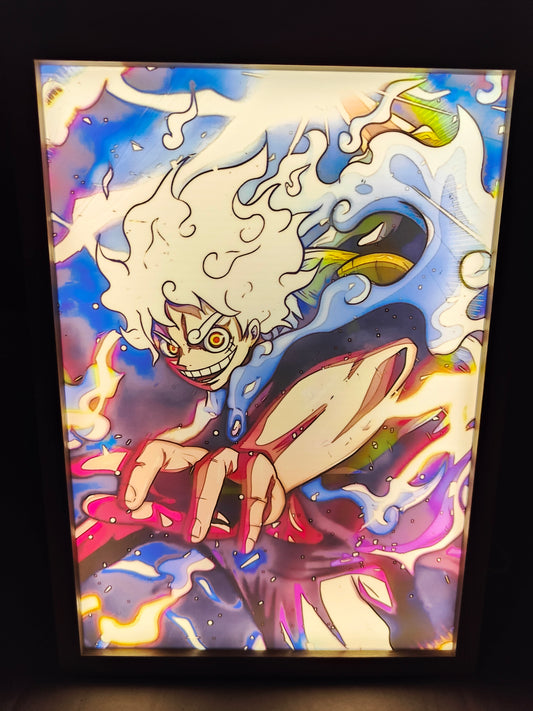 One Piece - Nika Luffy Style 2 Light Up Frame Art Portrait