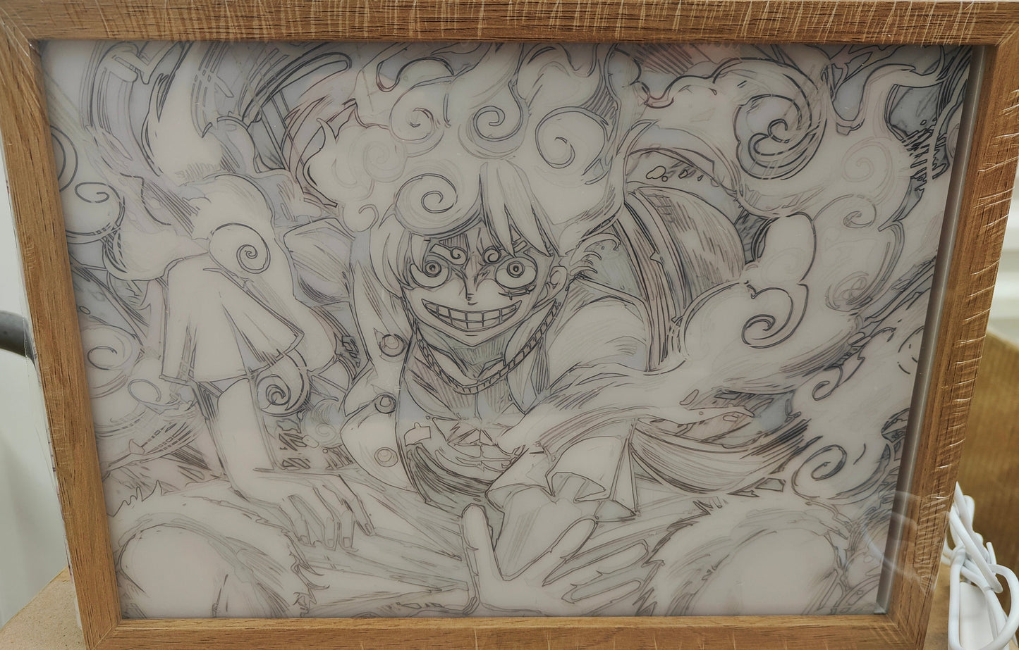 One Piece - Nika Luffy Style 1 Light Up Frame Art Portrait