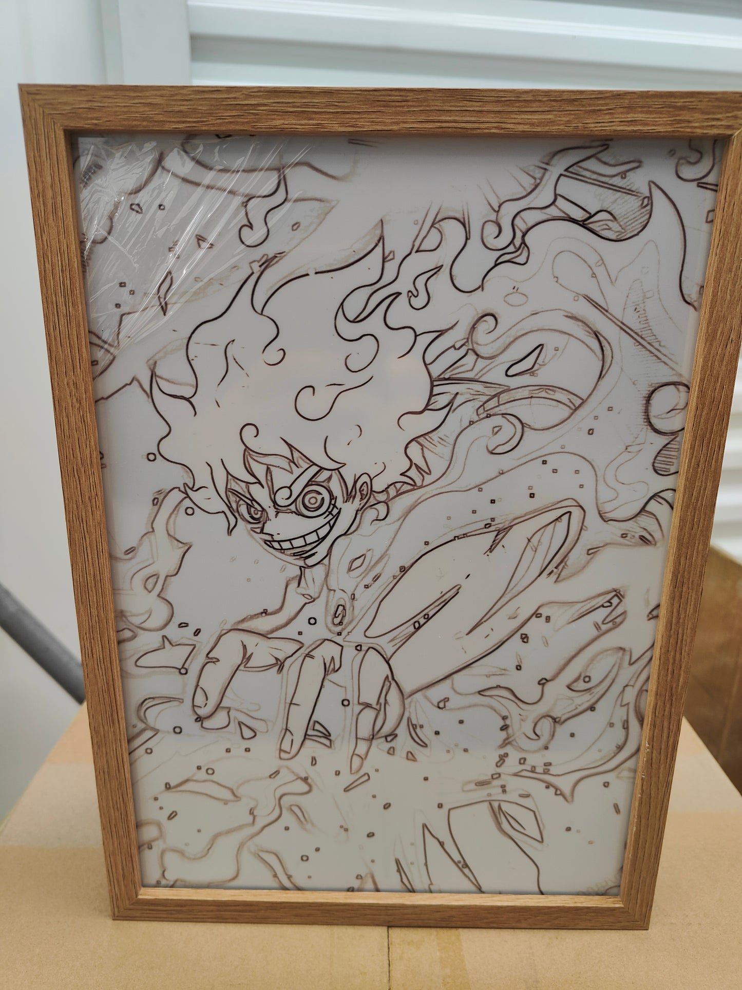 One Piece - Nika Luffy Style 2 Light Up Frame Art Portrait