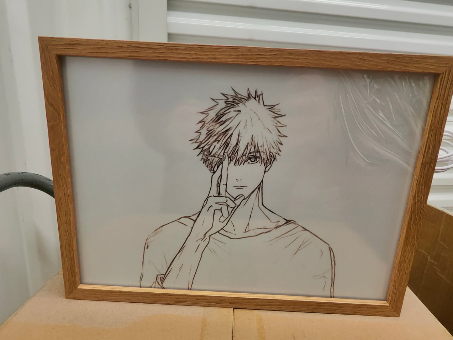 Jujutsu Kaisen - Gojo Style 2 Light Up Frame Art Portrait