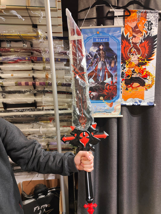 Genshin Impact - Diluc Metal Sword (The Wolf’s Gravestone) (Price Does Not Include Shipping - Please Read Description)