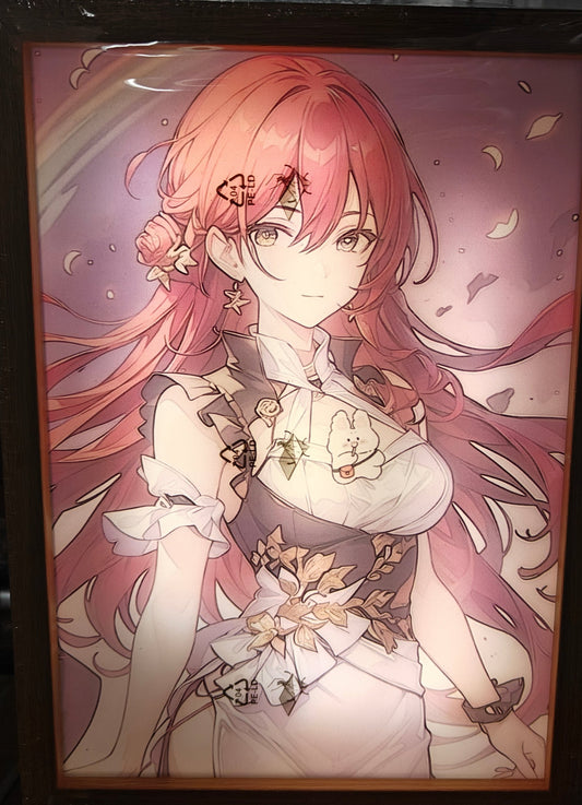Honkai Star Rail HSR - Himeko Style A Light Up Frame Art Portrait