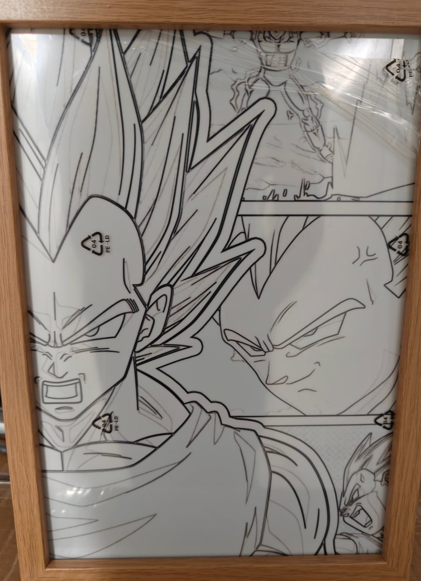 Dragon Ball - Vegeta Style A Light Up Frame Art Portrait