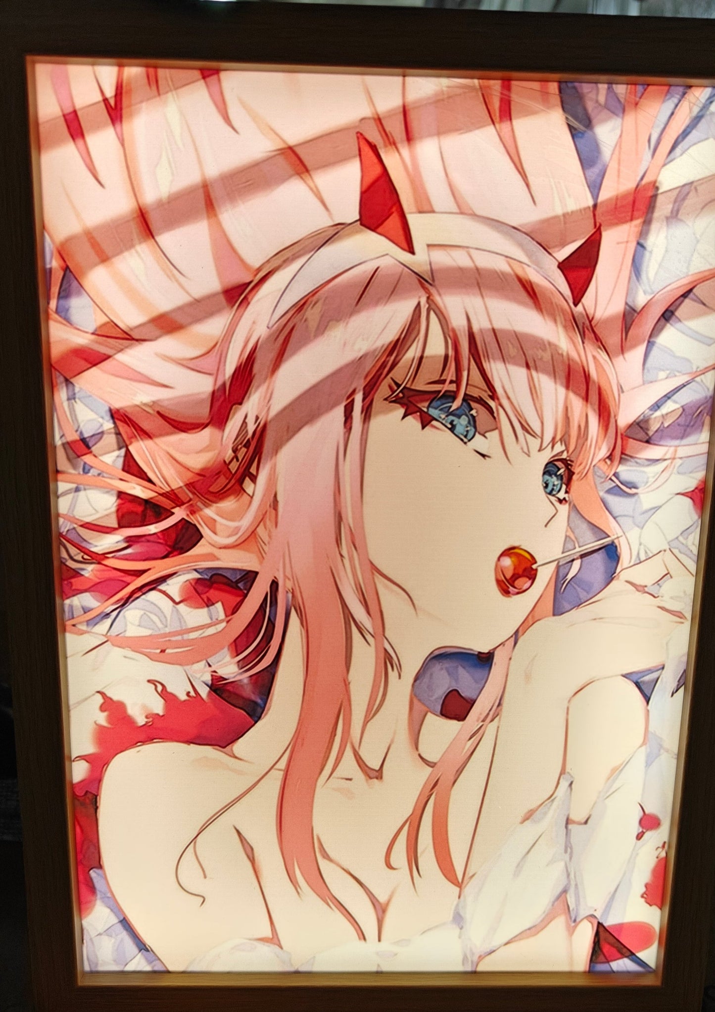 Darling In The Franxx - Zero Two Style A Light Up Frame Art Portrait