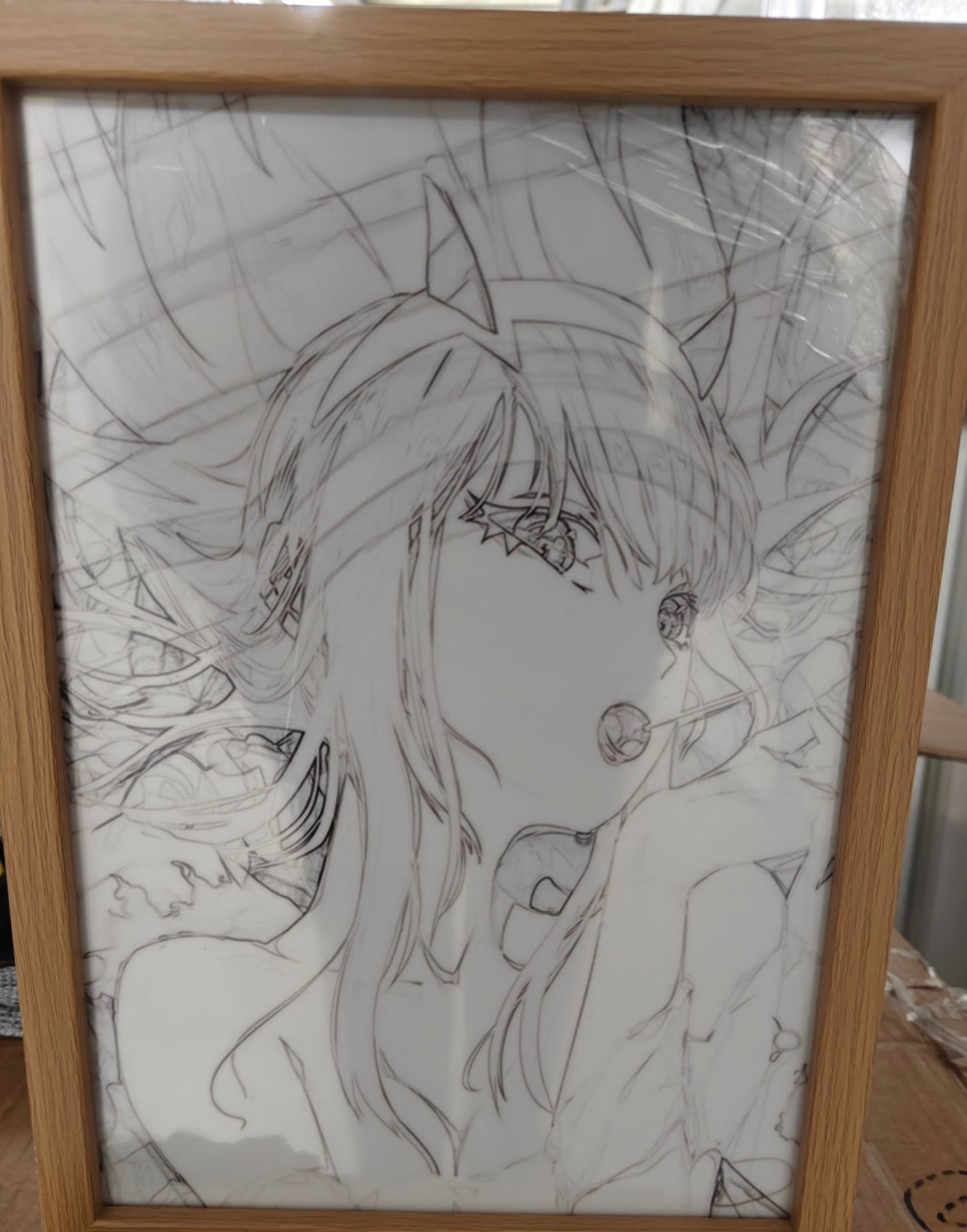 Darling In The Franxx - Zero Two Style A Light Up Frame Art Portrait