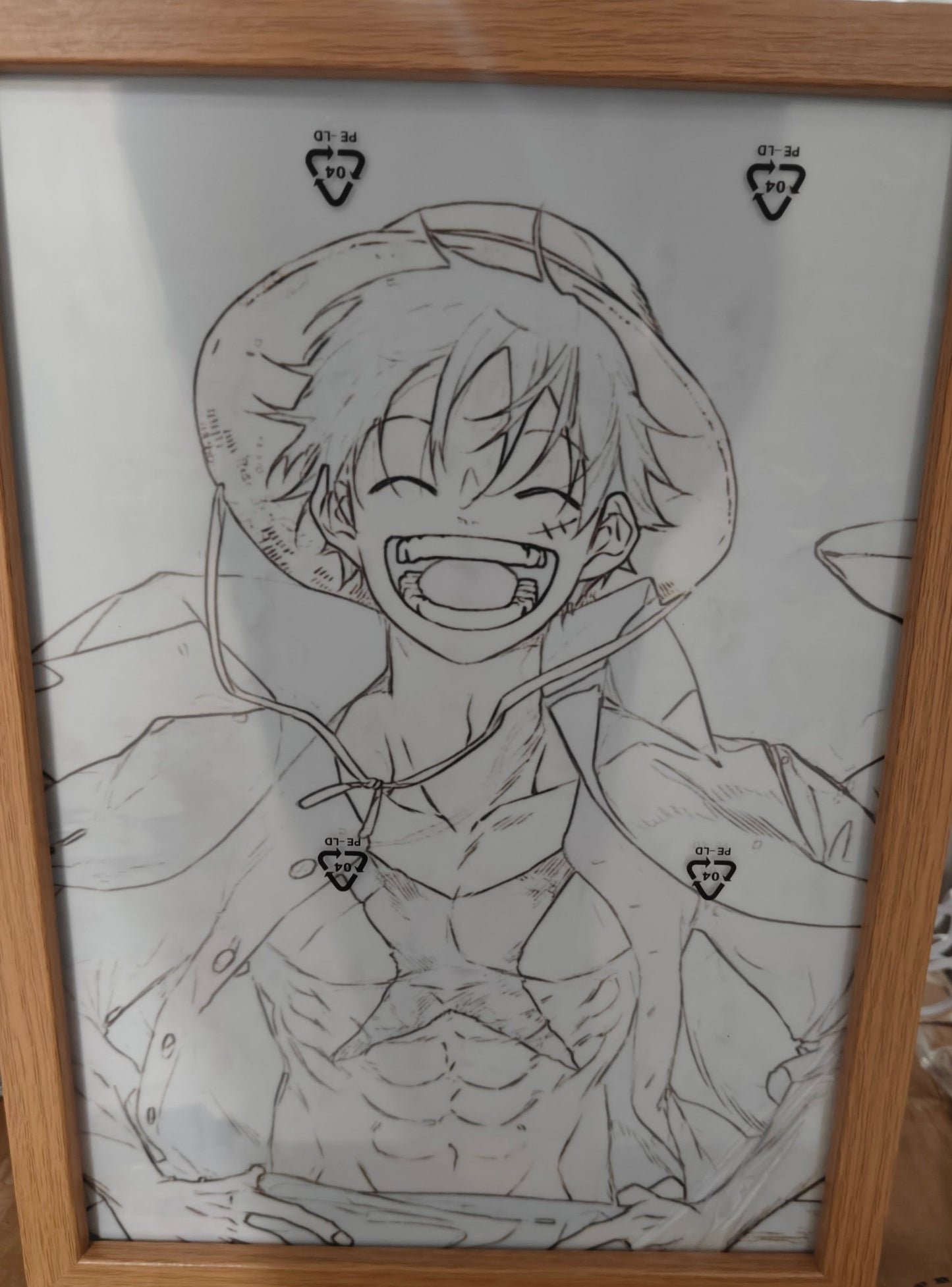 One Piece - Luffy Style A Light Up Frame Art Portrait