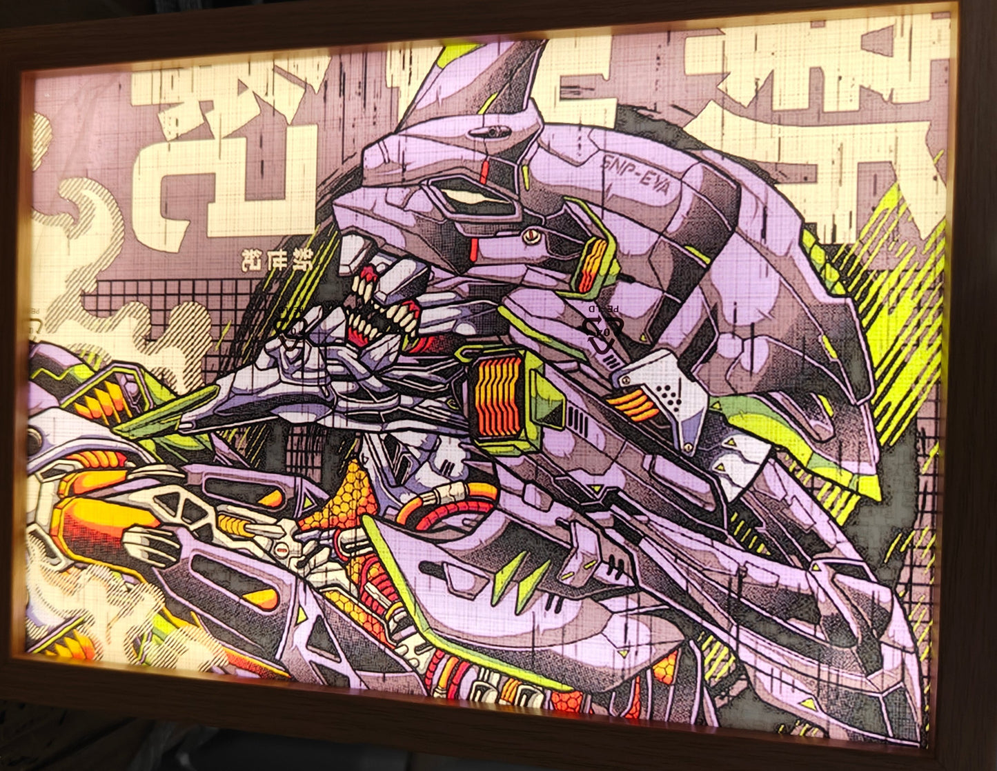 Neon Genesis Evangelion - EVA 01 Style A Light Up Frame Art Portrait