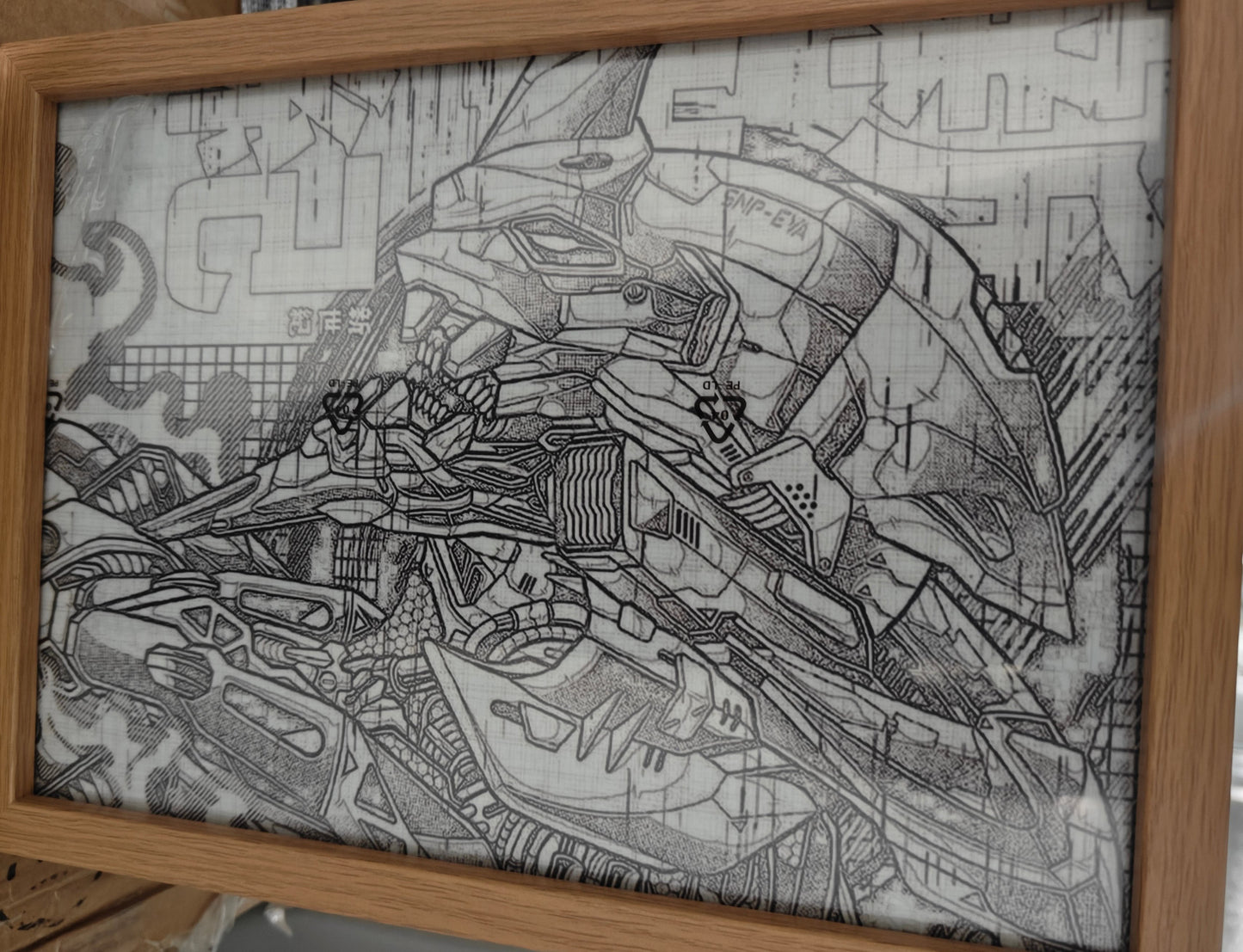 Neon Genesis Evangelion - EVA 01 Style A Light Up Frame Art Portrait
