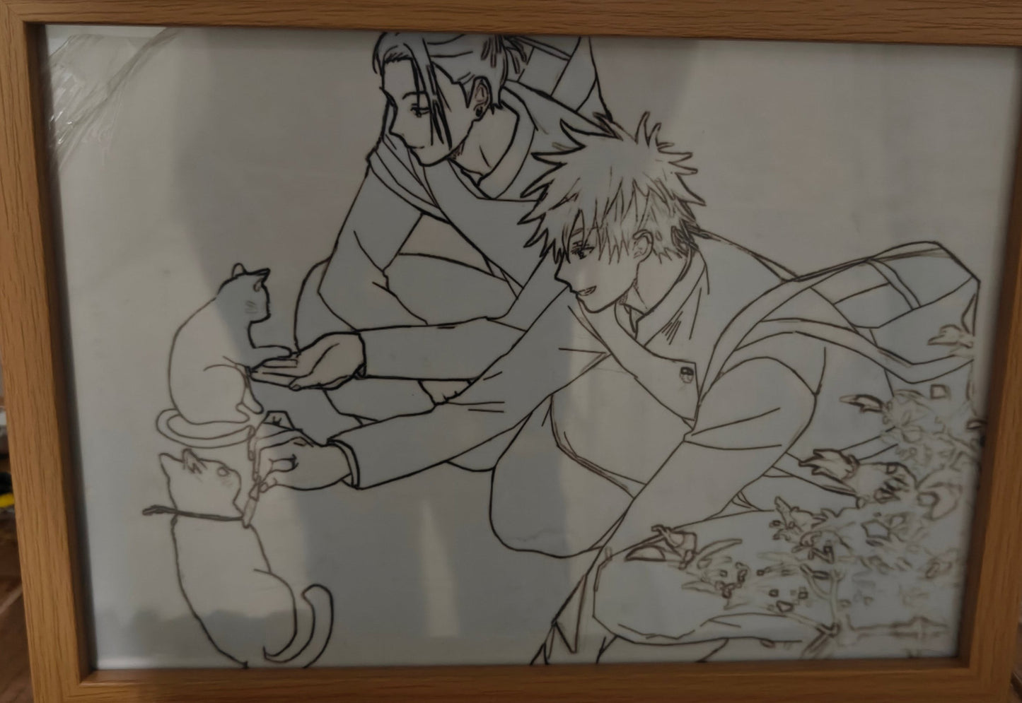 Jujutsu Kaisen - Gojo and Geto Style B Light Up Frame Art Portrait
