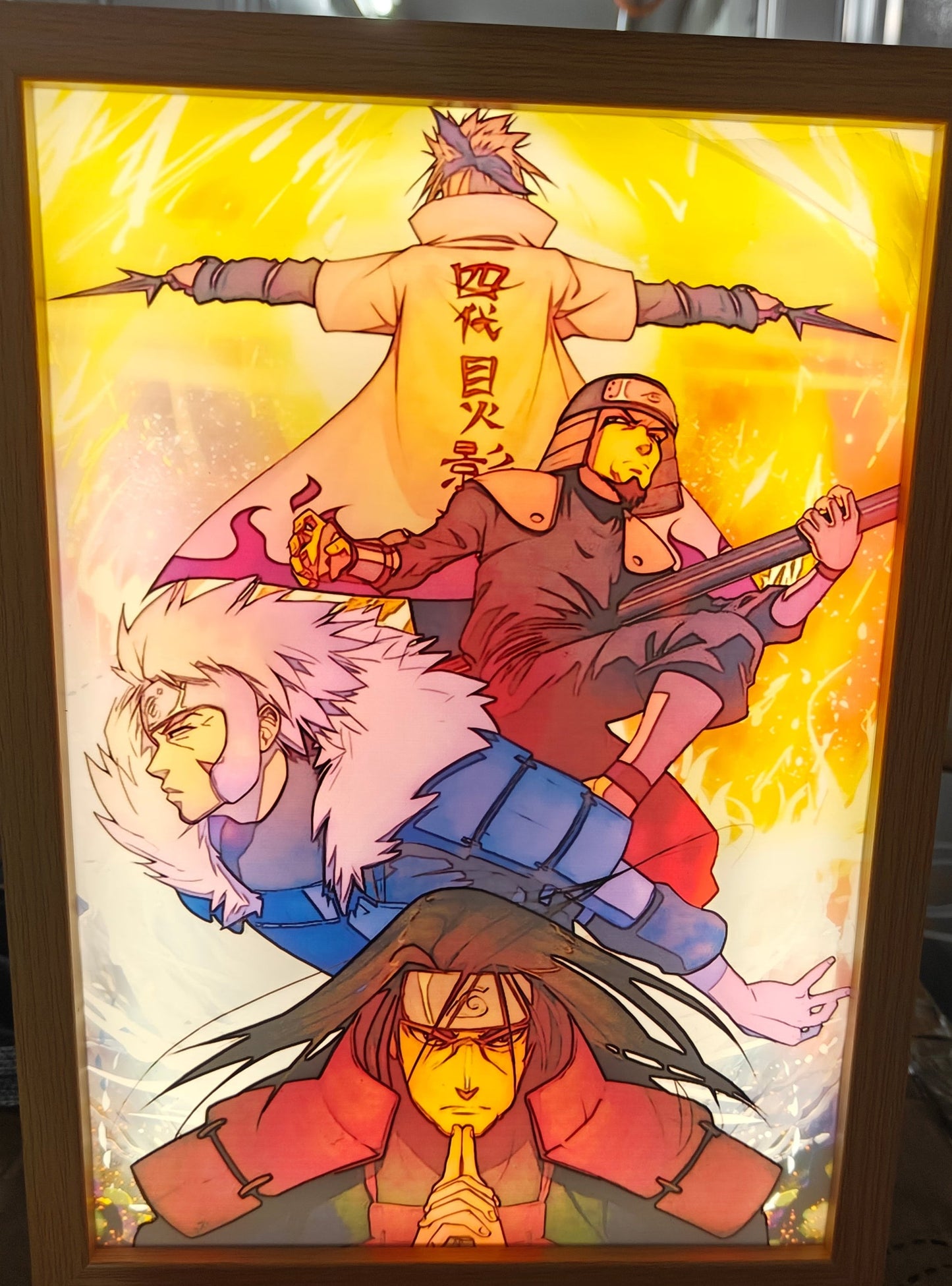 Naruto Shippuden - Hokages Light Up Frame Art Portrait