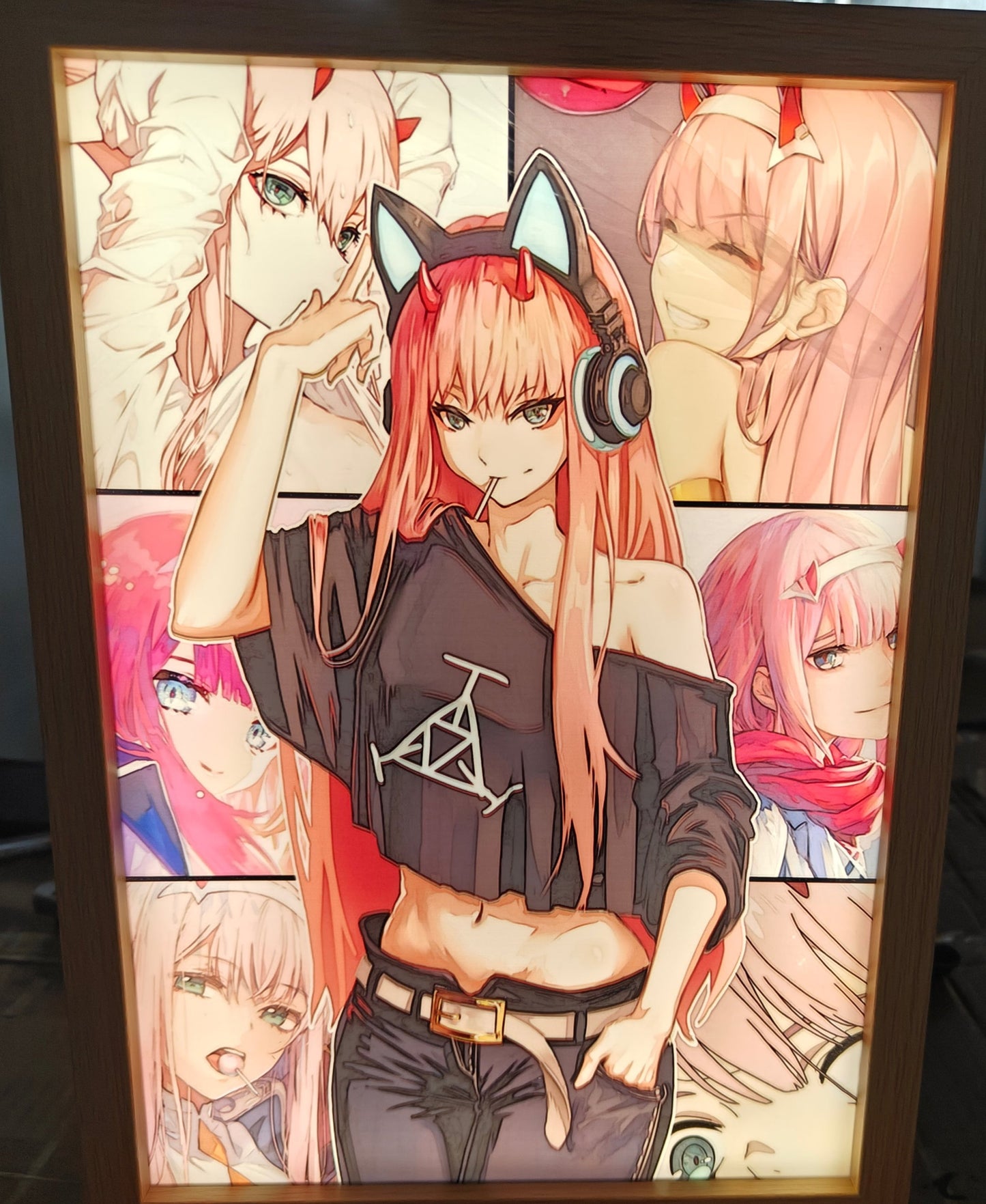Darling In The Franxx - Zero Two Style B Light Up Frame Art Portrait