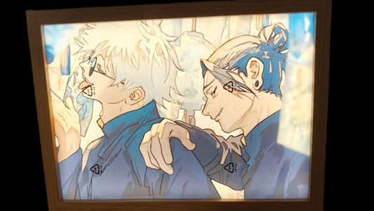 Jujutsu Kaisen - Gojo and Geto Style D Light Up Frame Art Portrait