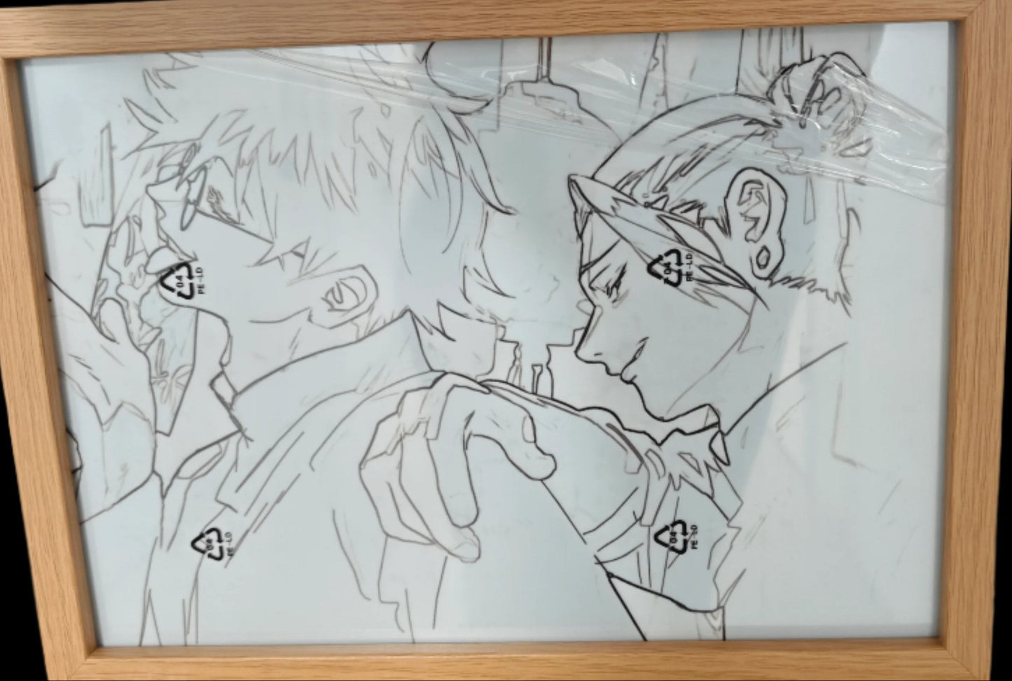 Jujutsu Kaisen - Gojo and Geto Style D Light Up Frame Art Portrait