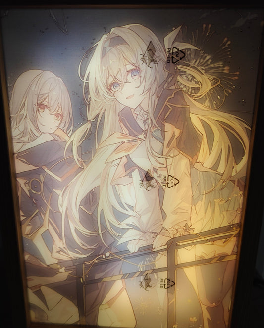 Honkai Star Rail HSR - Firefly & Stelle Light Up Frame Art Portrait