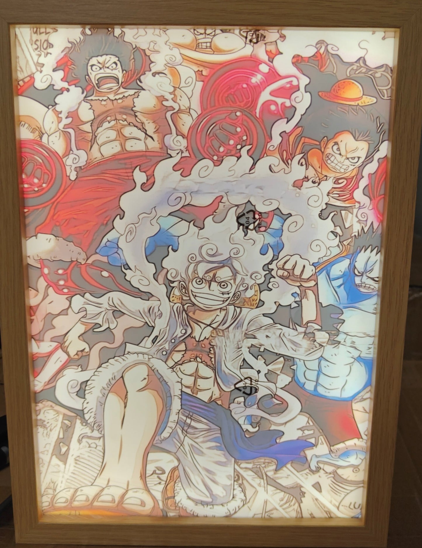 One Piece - Nika Luffy Style 5 Light Up Frame Art Portrait