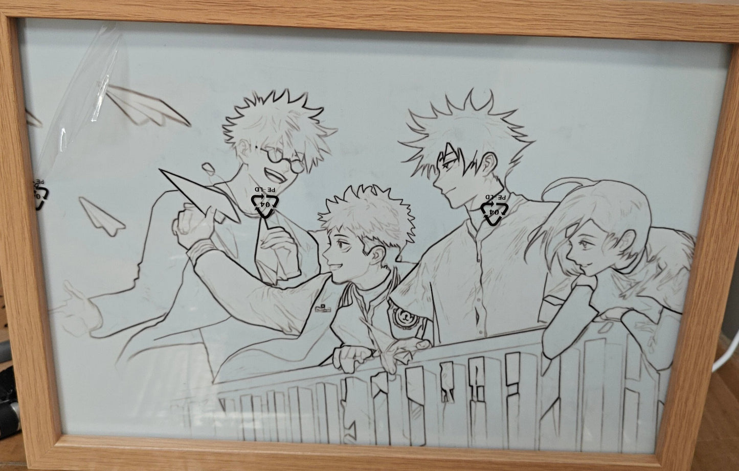 Jujutsu Kaisen - Group Style 1 Light Up Frame Art Portrait