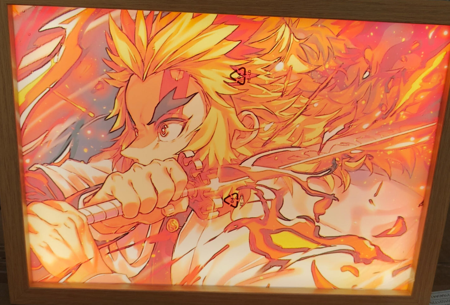 Demon Slayer - Rengoku Style C Poster Light Up Frame Art Portrait