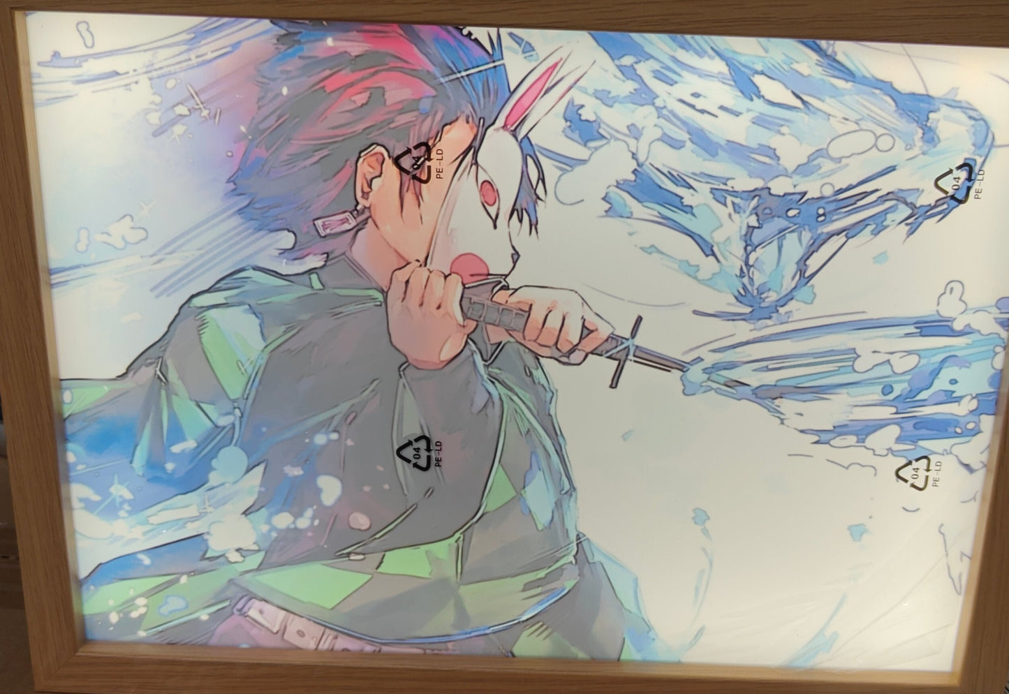 Demon Slayer - Tanjiro Light Up Frame Art Portrait