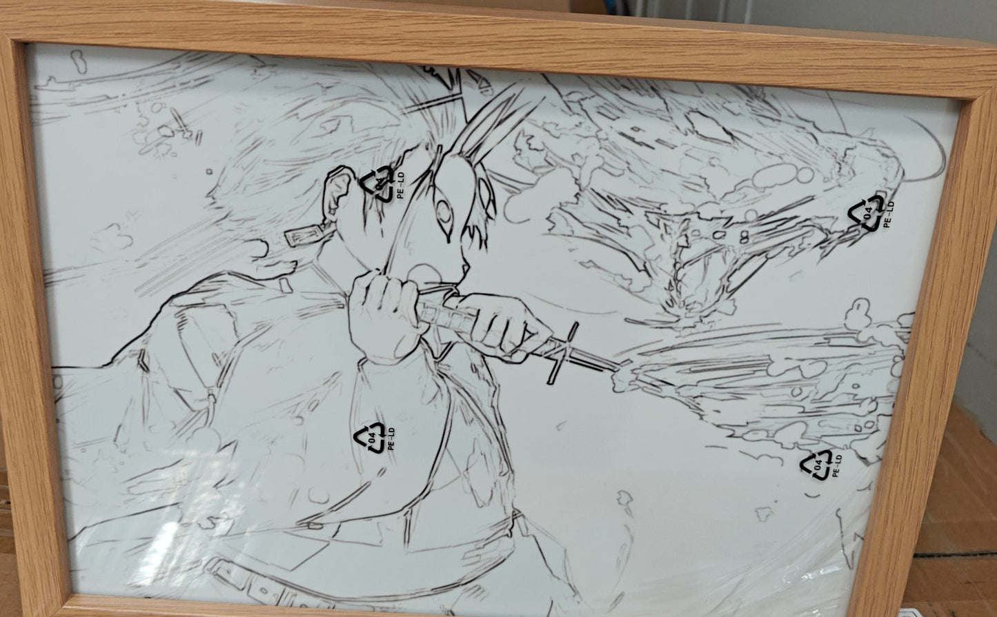 Demon Slayer - Tanjiro Light Up Frame Art Portrait