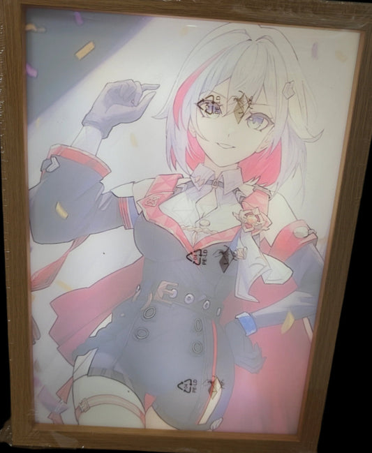 Honkai Star Rail HSR - Topaz Light Up Frame Art Portrait