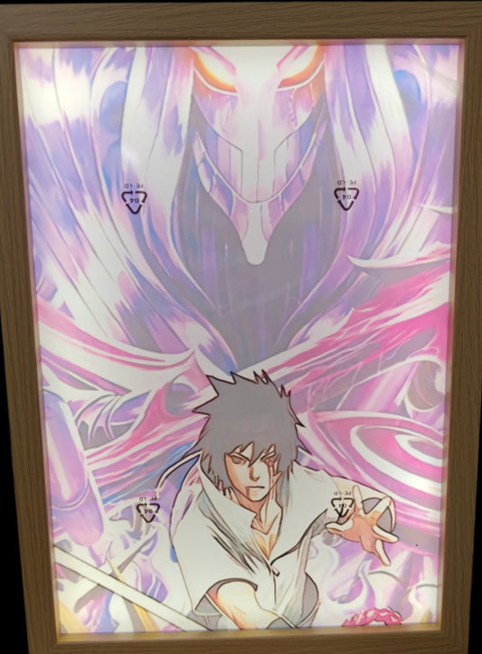 Naruto Shippuden - Sasuke Style 1 Light Up Frame Art Portrait