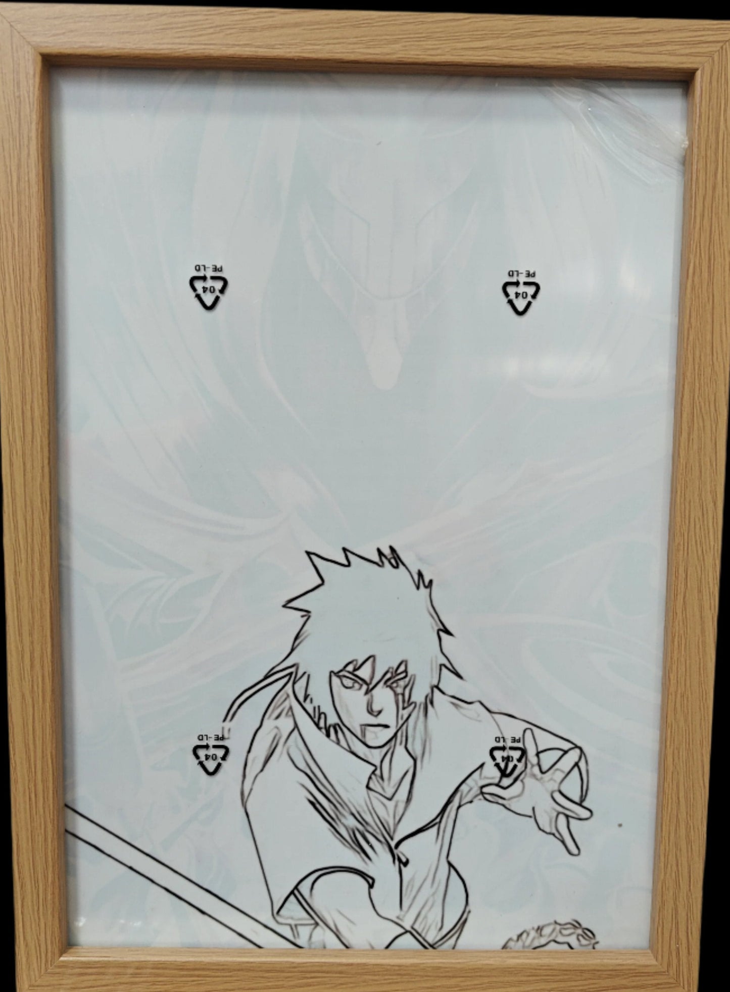 Naruto Shippuden - Sasuke Style 1 Light Up Frame Art Portrait
