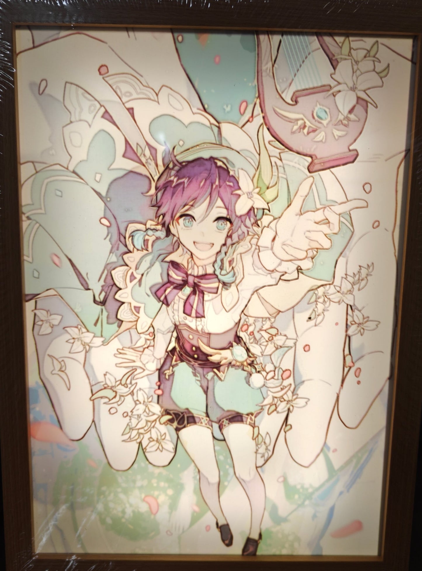 Genshin Impact - Venti Light Up Frame Art Portrait