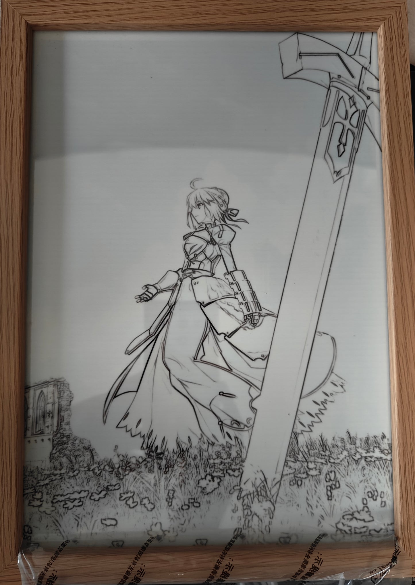 Fate - Saber Style 2 Light Up Frame Art Portrait