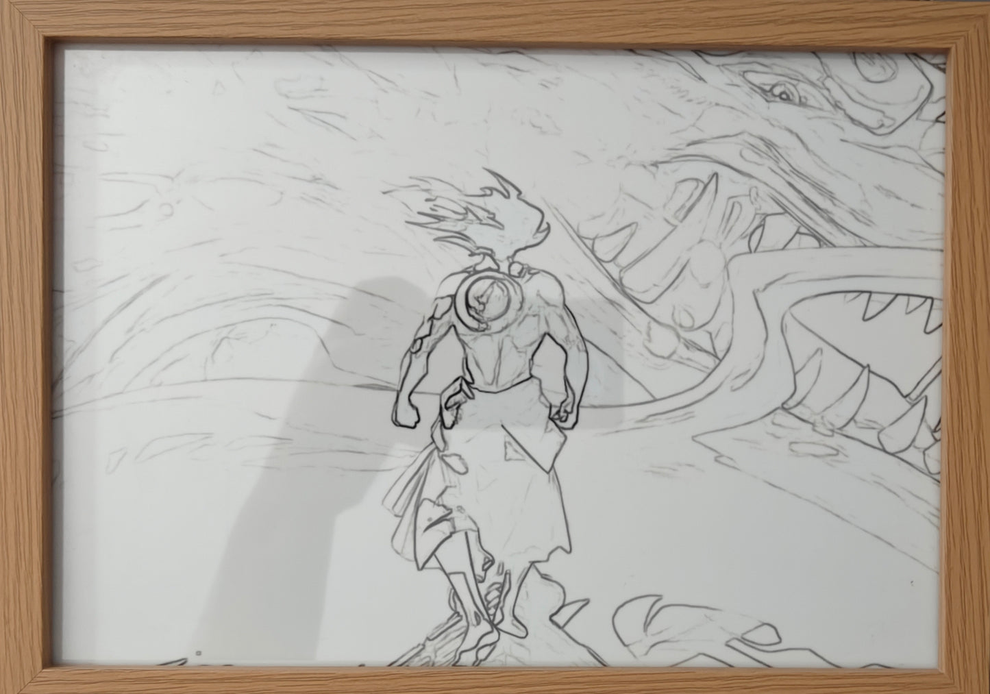One Piece - Snakeman Luffy Light Up Frame Art Portrait