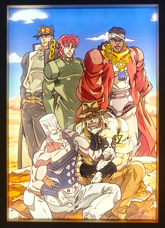 JoJo's Bizarre Adventure - Cast  Frame Art Portrait